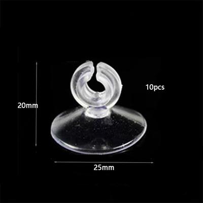 10pcs Soft PVC Aquarium Sucker with Hook Clear Fish Tank Suction Cup Multi-specification Strong Adsorption Air Hose Clamp Wire
