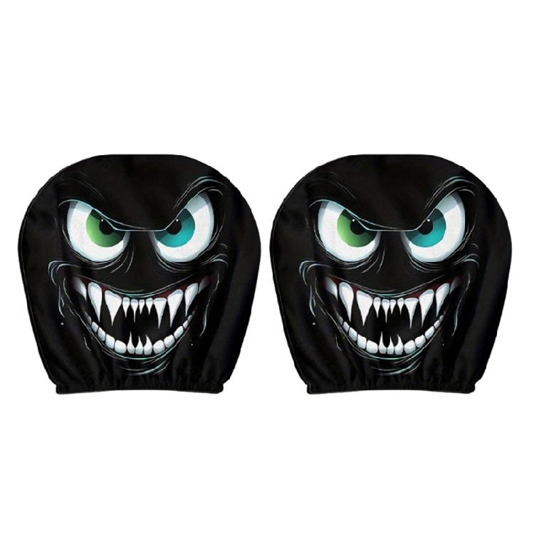 

Evil Eyes Car Accessory Headrest Covers Universal Strong Polyester Fabric Pillow Case for Interior Protection
