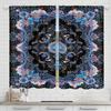 Ink Blue Paisley Curtains French Al Style Suitable Bedrooms Living Rooms Decorative Curtain Classic Polyester With Rod Pocket Washable Area Ready