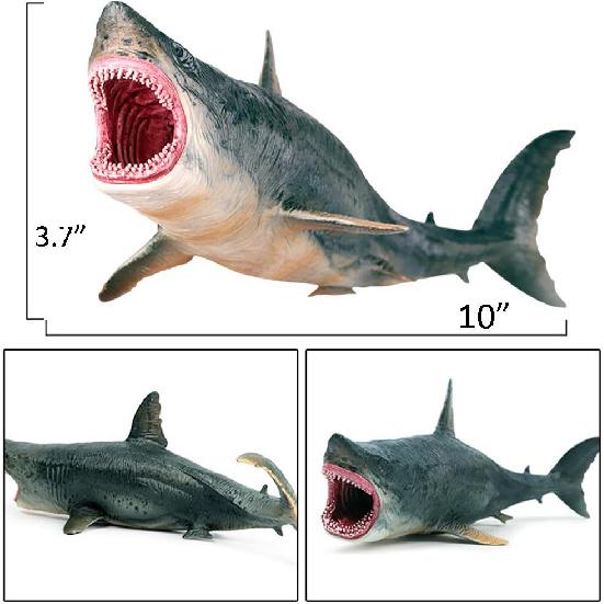 EOIVSH Megalodon & Mosasaurus Realistic Dinosaur Toys Set, Ocean Sea Monster Figures for Party Favors, Collection, Birthday Gifts