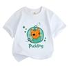 Summer 100% Cotton Kid-e-cats T-shirt Boy Cartoon Print Short Y2k One Piece Anime O-neck Tees Kids Clothes Girls Anime T-shirt Summer Tops
