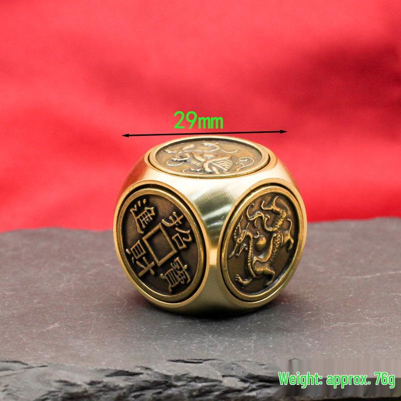 Mosazná vícestranná rotující dekompresní ozdoba pro přilákání bohatství a pokladů