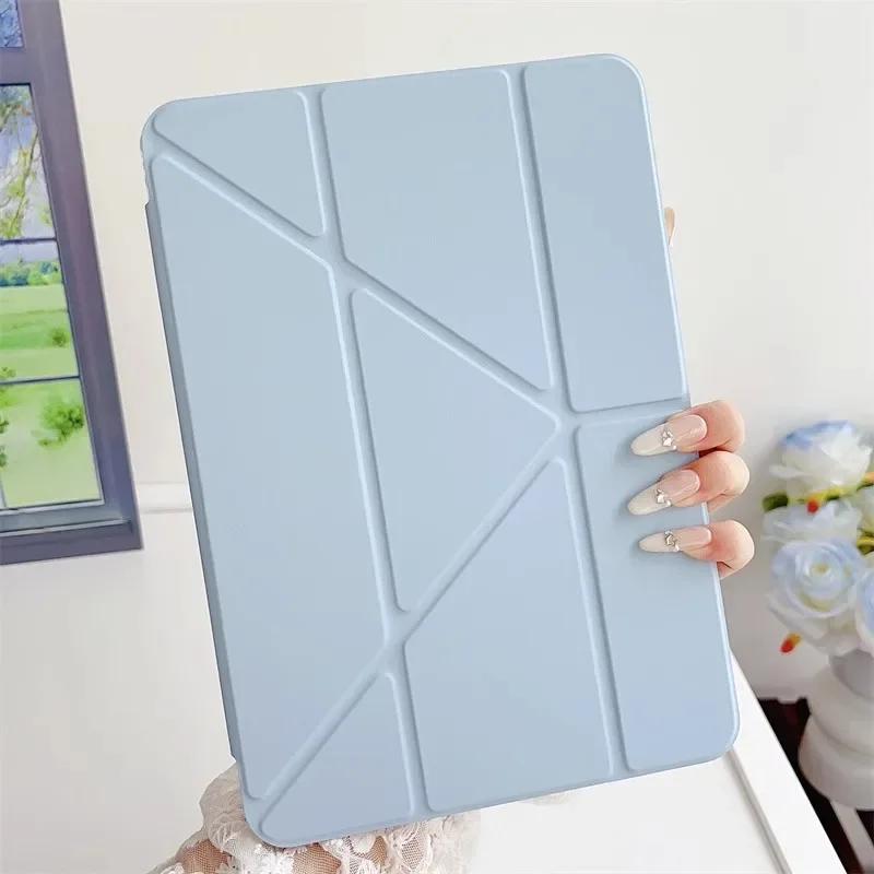 Case For Xiaomi RedMi Pad SE 11 8.7 Pro 12.1 K Pad 2 Mini 8.8 Acrylic Back Tablet Cover for Mi Pad 8 7 6 5 Pro 11" 11.2" Awake/Sleep Y+3 Fold Funda