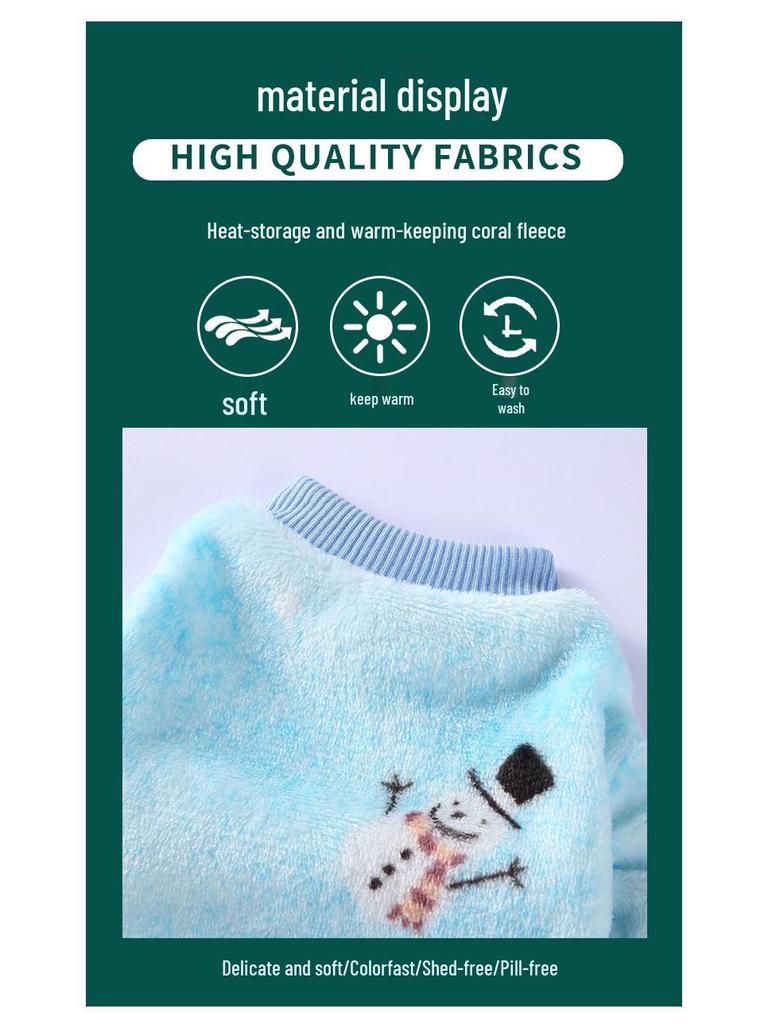 Christmas Four-Legged Elastic Plush Suit for Small Dogs with Ankle Cuffs