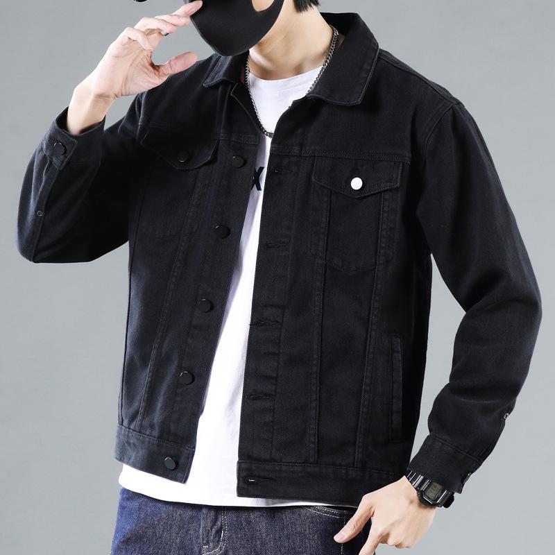 2025 Men's Casual Loose Denim Jacket - Trendy Korean Style for Spring and Autumn