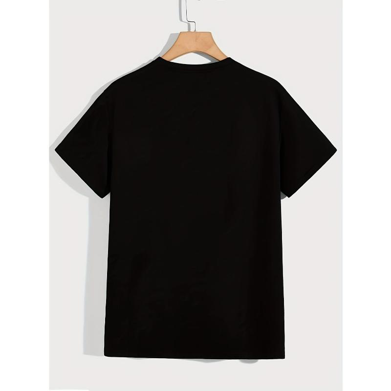 European sizes Casual Black T-Shirt Featuring a Heavy Metal Skull Graphic, Complete with Headphones And Glowing Eyes Design