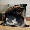 Ferocious Grizzly Bear Blanket bedroom Blanket for Livingroom Couch lunch break Soft throw for Friend's festival Gift