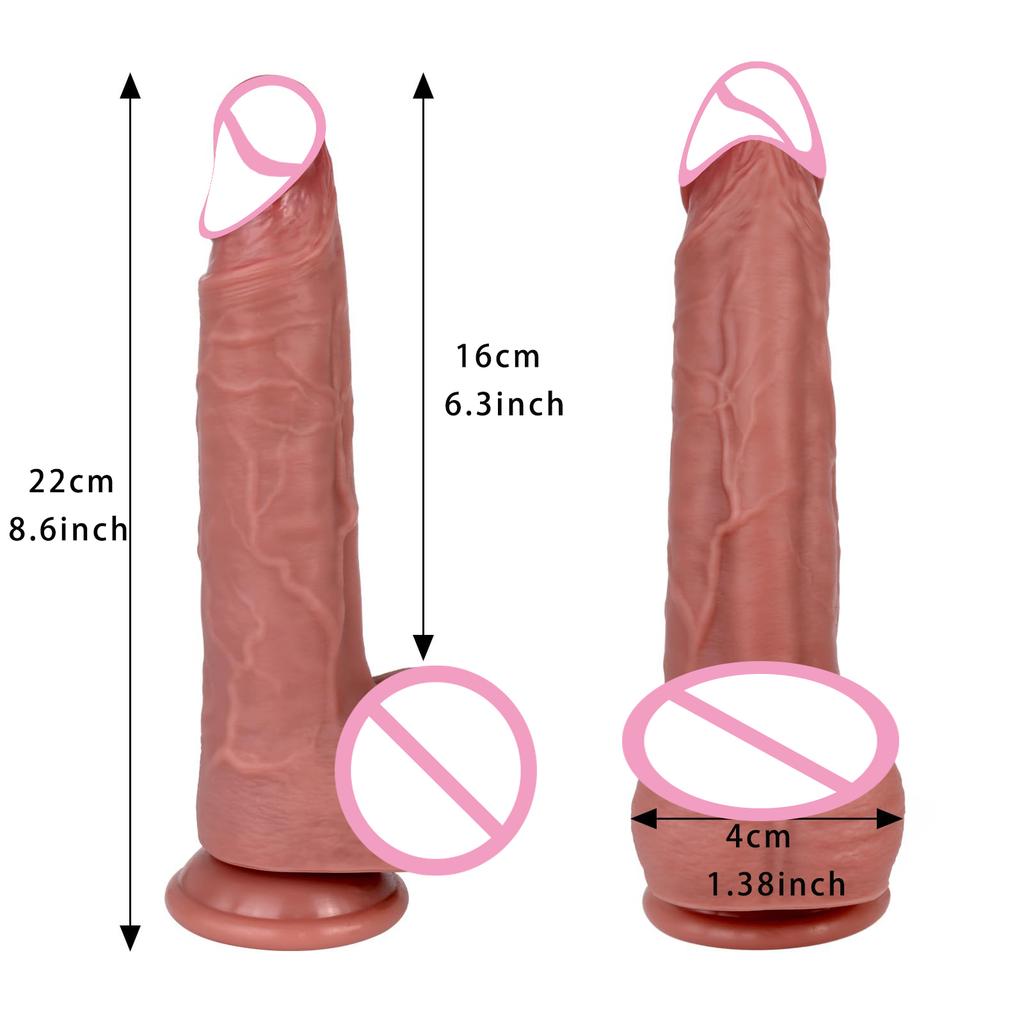 Super Long Realistic Dildos Silicone Layer Penis with Suction Cup Adult Sexy Toys for Woman Men Vagina Anal Massage Stimulator