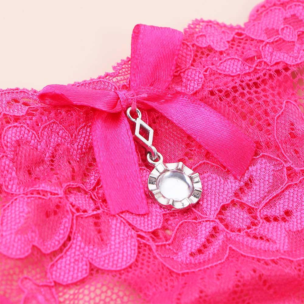 Low-waist Cotton Crotch G String Underwear Lace Panties Pendant  Sexy Briefs Women Thong
