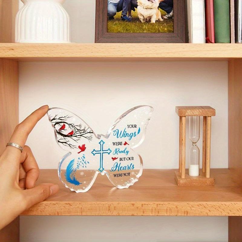 Red Cardinal & Butterfly Memorial - Sympathy Centerpiece for Loss of Mother or Father