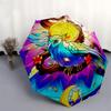 1pc Stained Glass Bird Auto-Folding Umbrella: Portable 3-Fold Design with Iron Frame, Perfect for Outdoor Use, Festive Gifts, Travel, Daily Use, and F
