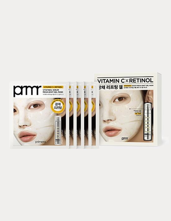 Primera New Vitatinol Megashot Serum Gel Mask 5 Pack Set