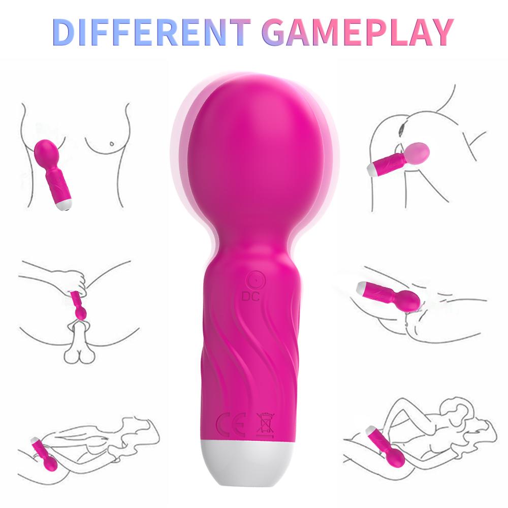 Wireless Vibrator USB Rechargeable Massager Sex Toys for Woman Masturbator Erotic AV Magic Wand Clitoris Stimulator Adult 18 Toy