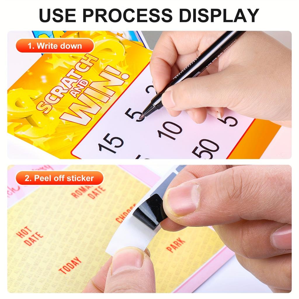 Self-Adhesive Scratch Off Label Sticker Scratch Cards Games