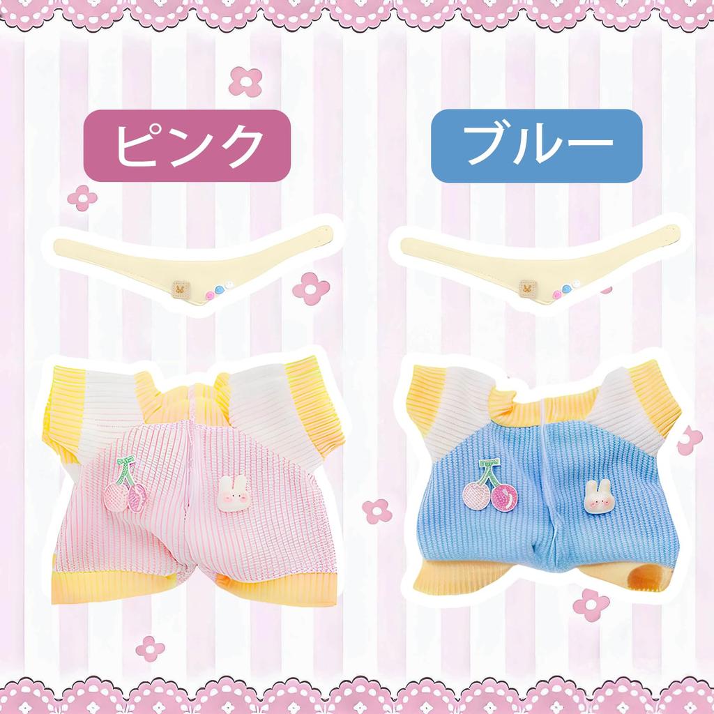 Pluche Kleding Set voor Kleine 10cm Pluche Poppen, Hoofddeksel Verkleedkostuum (Roze)