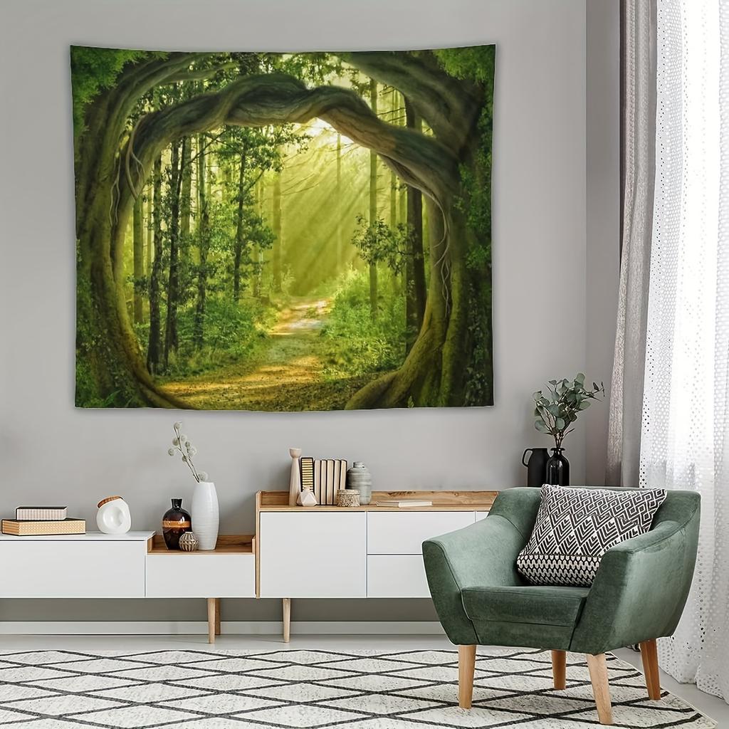A Secret Forest Healing Tapestry, The Living Room Transforms Into A Fairy Tale In A Second, Decorated With A Party Atmosphere