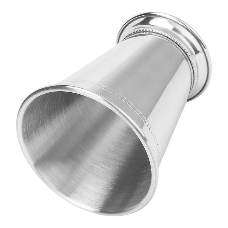 Mint Julie Glass, Silver Stainless Steel Mint Mojito Cocktail Drinking Glass Moscow Mule Cup for Bar