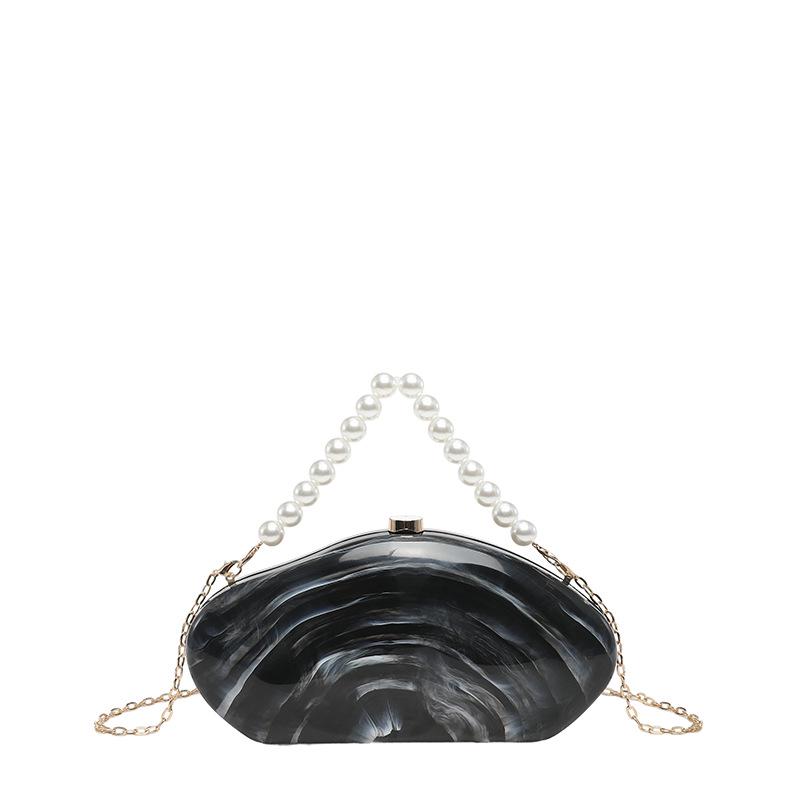 Sac à bandoulière en acrylique perlé effet marbre pour femme 2026