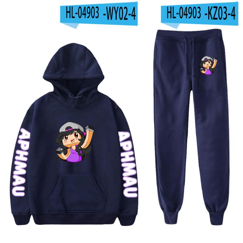 

Аніме Aphmau Merch Prints Hoodie Sets Чоловіки Жіночі Спортивні костюми Повсякденні Толстовка + Штани 2 шт. Вуличний одяг Великі світшоти S