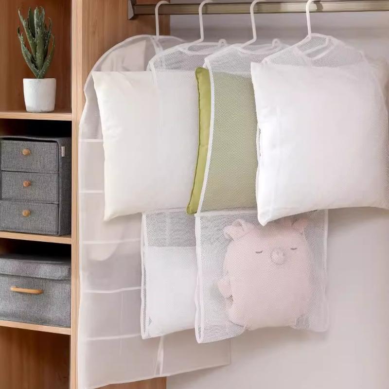 1/2 layer Pillow Drying Net Multifunctional Large Capacity Dryer Bags Organizer Hanging Pillow Drying Rack Outdoor Windproof
