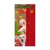Ornaments Santa Claus Decoration 90x185cm Christmas Door Cover Christmas Hanging Cloth  Porch Home