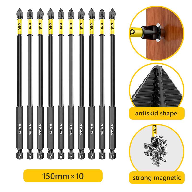 Non-Slip Impact Batch Head Strong Magnetic Cross High Torque Hardness Screw 25/50/65/70/90mm Waterproof Ph2 Screwdriver Bits Set