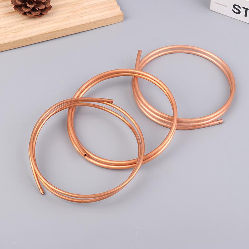 1Meter Copper Soft Copper Tube Coil Od 1.6~5.0Mm Id 0.5~1.0Mm Pure Coppers Wire Pipe Airs Conditioner Cooling Diy Crafts