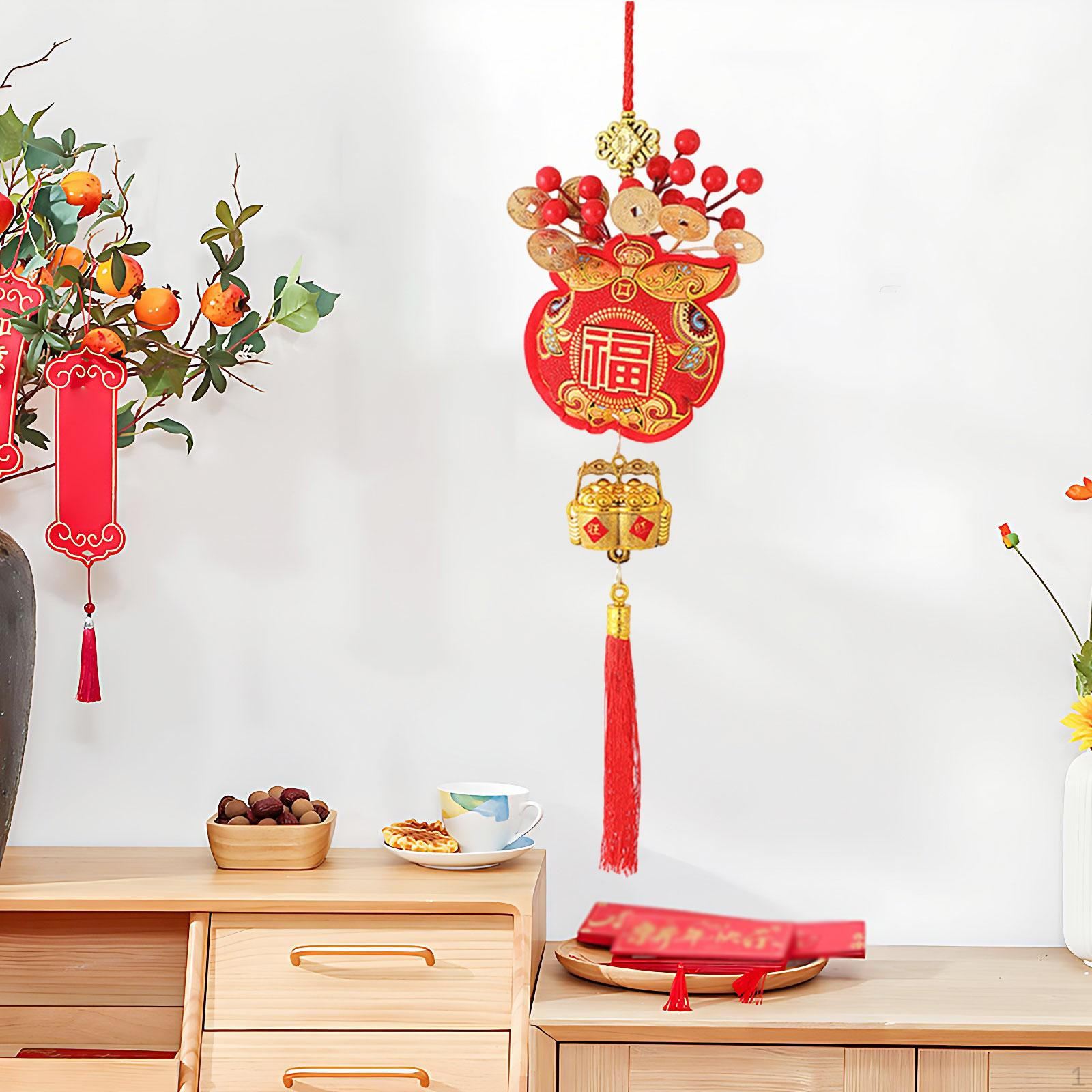 

Китайский год Подвесное украшение Праздник весны Традиционное для автомобиля Money Bucket