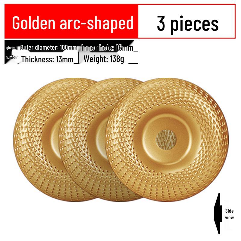 Woodworking Angle Grinder Burr Disc & Polishing Wheel Set