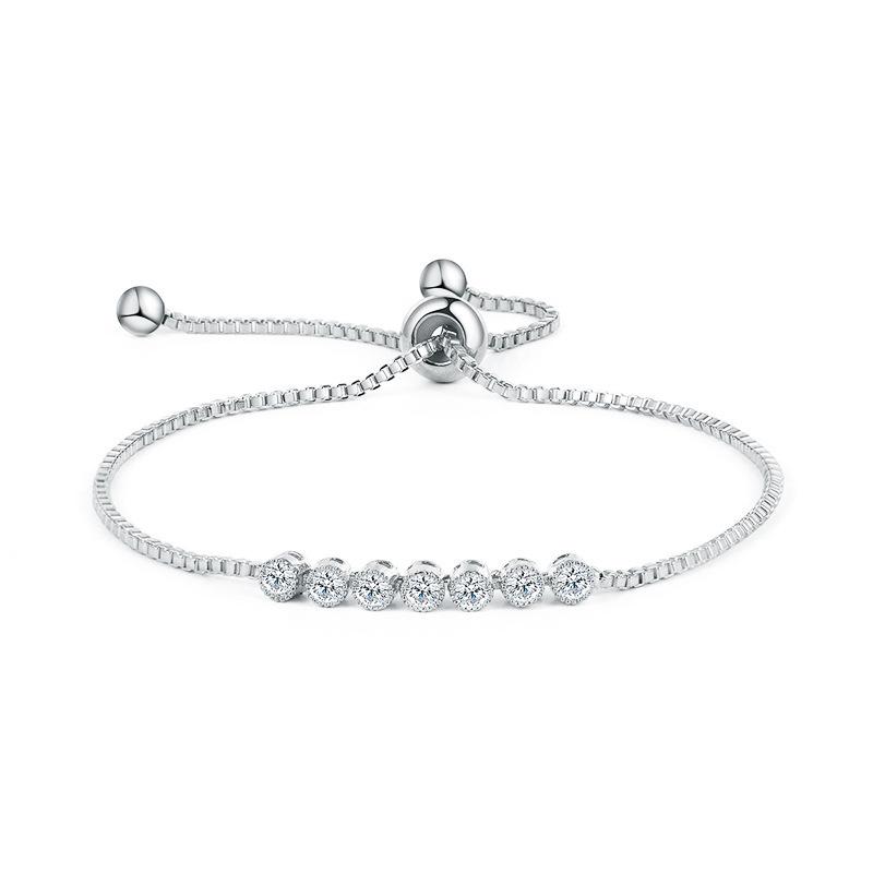 

Adjustable Zircon Copper Minimalist Bracelet - Trendy Women s Versatile Jewelry Accessory