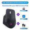 KuWFi Wireless Mouse Bluetooth5.0+2.4GHz Dual Mode USB Gaming Mouse Ergonomic Rechargeable Silent  Vertical Mice for