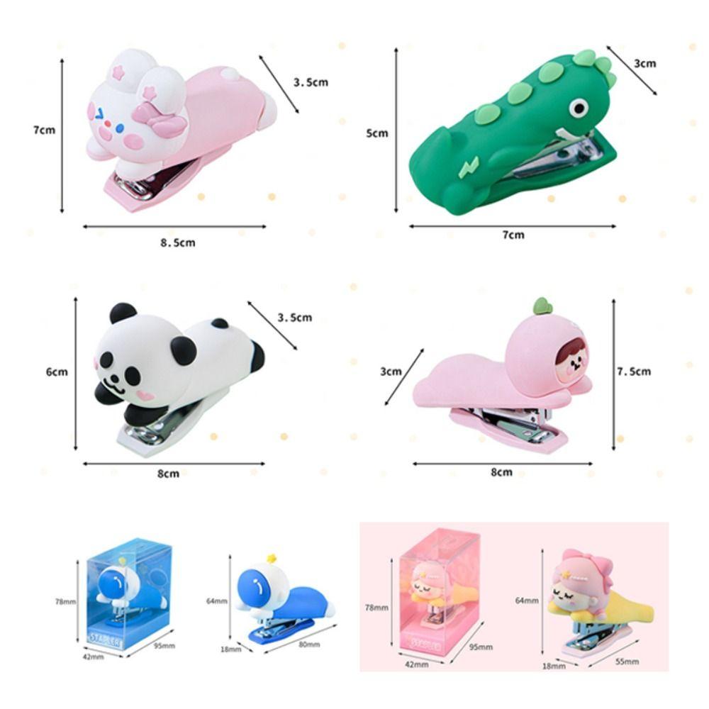 Use 10# Staples Stapler Panda/Astronaut/Dinosaur Stapling Machine  Bookbinding Supplies