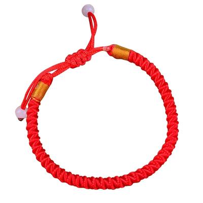 Muži Ženy Jednoduchý Nastavitelný unisex náramek Good Luck Ručně pletený Lucky Red String Lanový náramek