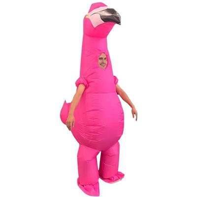 Face Revealed Flamingo Inflatable Suit, Adults