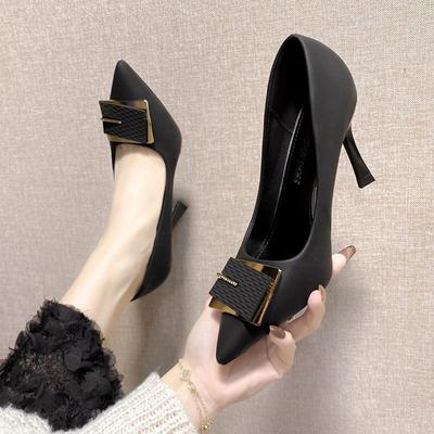 2024 Summer New Pointed Thin Heel Versatile High Heels Women French Temperament Ol Fashion Wine Glass and Sexy Women Shoes