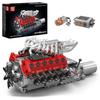 Mould King 10210 Technisches Auto Motor Spielzeug Der motorisierte V12 Saugmotor Baustein Ziegel Kinder Weihnachtsgeschenk