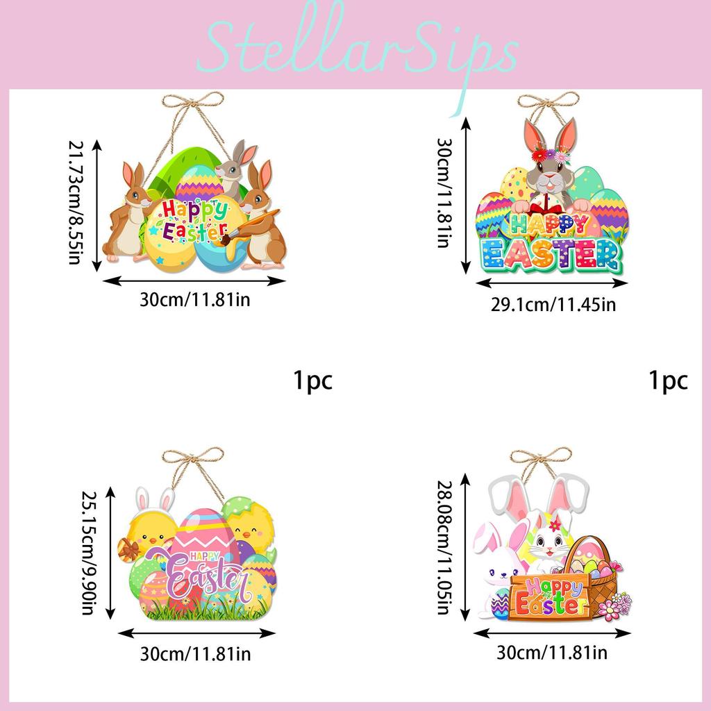 Paper Easter Rabbit Door Hanging Party Decor With Cartoon Theme For Party