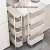 Slim 4-Tier Mobile Kitchen Storage Cart