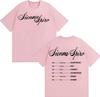 2026 Singer Double Sided Letters Print High Quality Fashion Short Comfortable and Loose Unisexs and WOMENs Tshirts