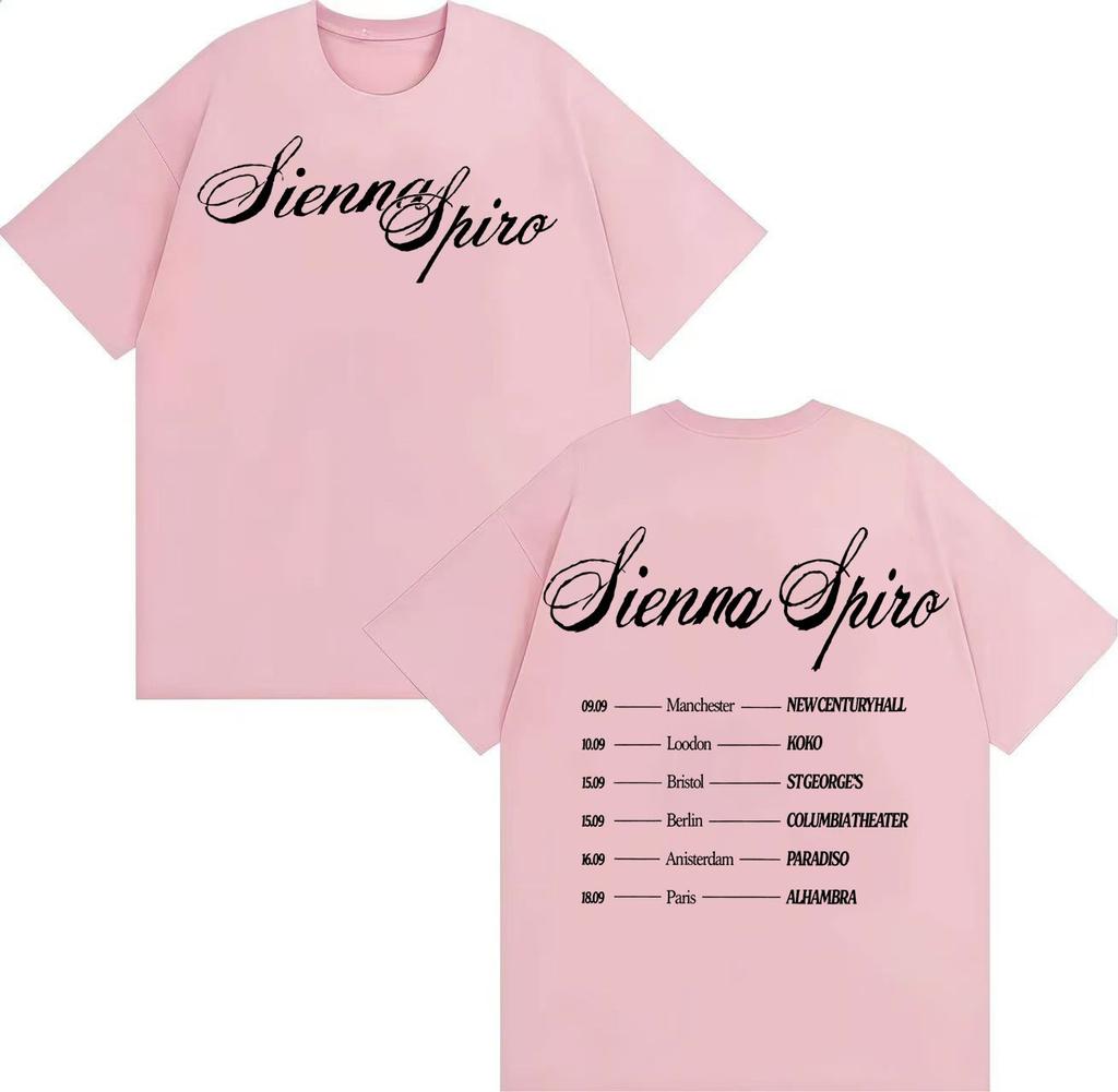 2026 Singer Double Sided Letters Print High Quality Fashion Short Comfortable and Loose Unisexs and WOMENs Tshirts