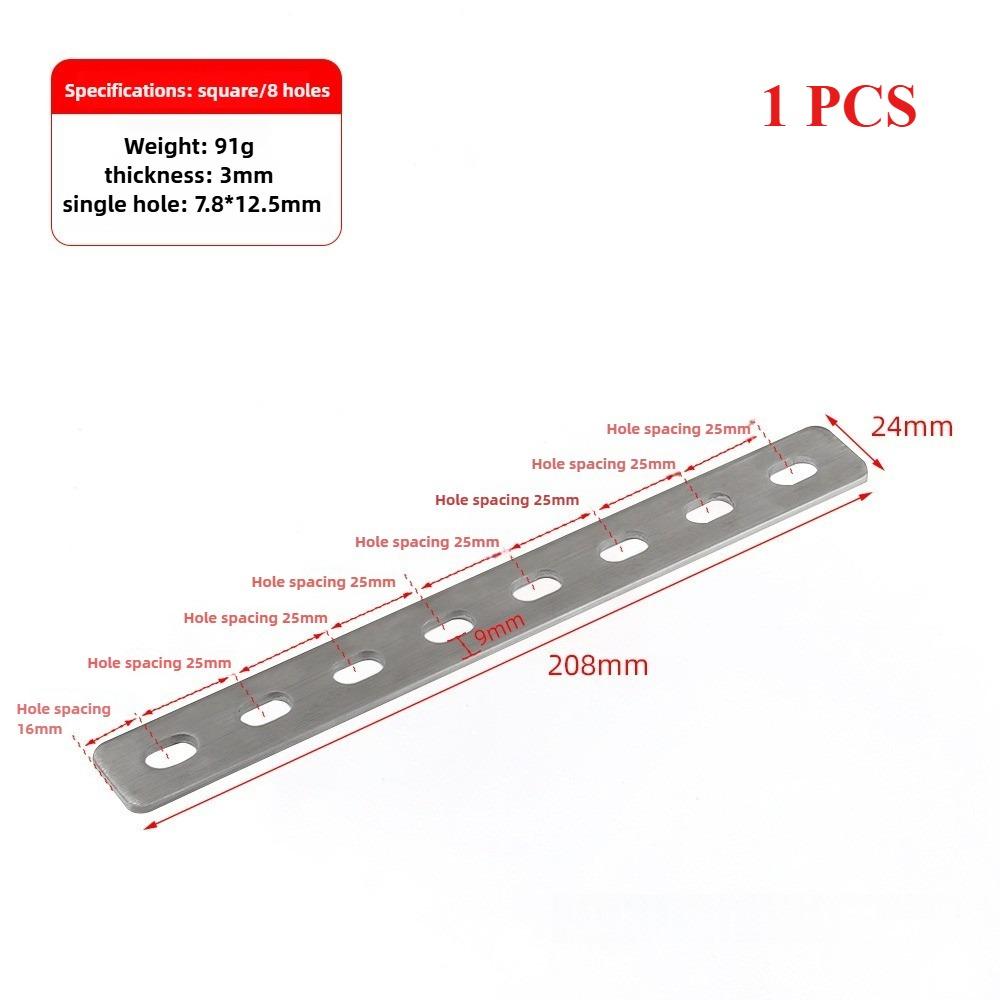 Stainless Steel Flat Corner Bracket Mending Joining Plate Repairing Fixing Connector Furniture Cabinet Shelves Straight Brace