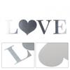 Letters Love Furniture Mirror Tiles Wall Sticker  Art Decor