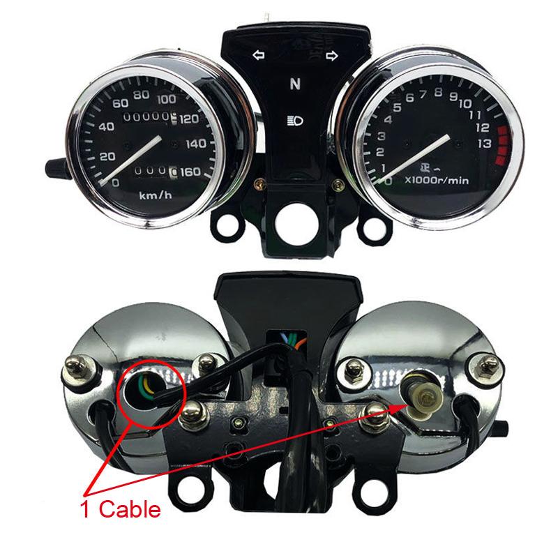 Motorcycle Tachometer Speedometer for Honda JIALING Sundiro Dayun Exeited CM125 V-MEN SDH125 1/2 Cables Speed Meter Clock Assy 1 Cable
