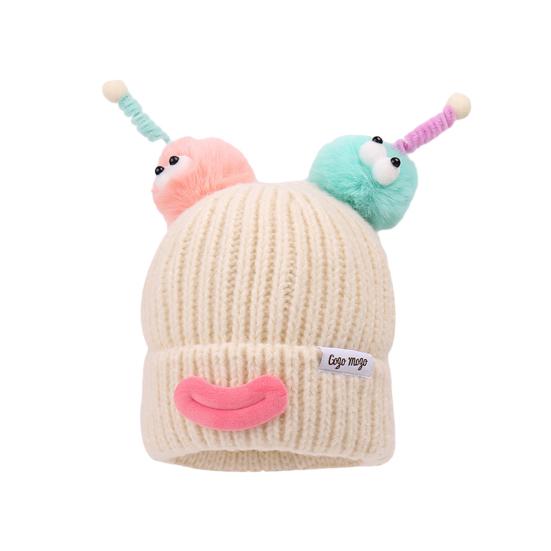 Sausage Mouth Knitting Hat Cartoon Plush Doll Decor Warm Cozy Plush Doll Hat Cold Weather Winter Headwear