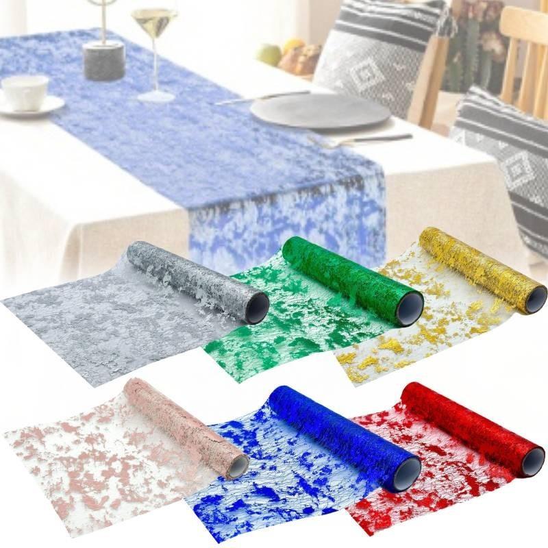 Luxurious Gold Mesh Tablecloth Roll Perfect For Weddings And Holiday Parties