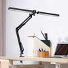 Doppelkopf-Mechanikarm-Klammer-Tischlampe für Zuhause und Computerbildschirm