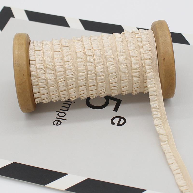 

Изящный многоцветный шифон, эластичное кружево, своими руками, головной убор, шляпа, бант, изготовление аппликаций, бюстгальтер, трусики, пижама, нижнее белье, декоративная лента 1 yard абрикосовый