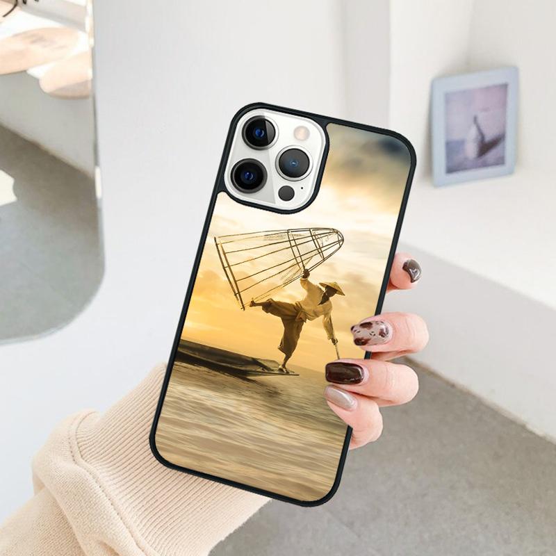 Fishing Fisherman Phone Case For iPhone 17 Air 16 15 14 11 12 13 Pro  MAX Plus coque Cover Shell