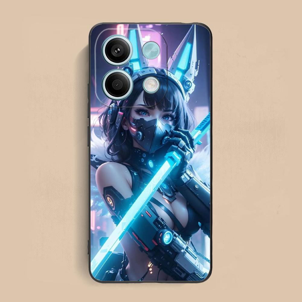 Anime Girl Mobile Phone Case for Xiaomi Redmi 15 14 13 12 A5 3 2 1 C Plus 4G 5G Colorful Printing Cover Cover Pretty