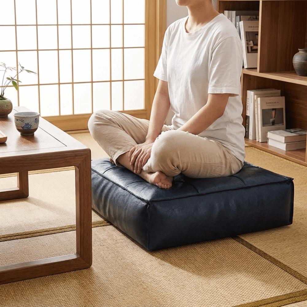 Tappetino da seduta tatami quadrato Cuscino da seduta impermeabile Copricuscino Decorazione Pouf Finestra a golfo